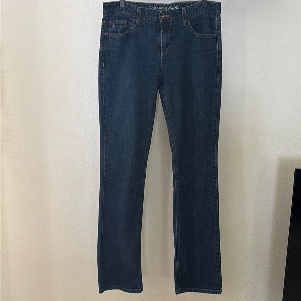 Preloved Tommy Hilfiger Classic Hope Boot Dark Jeans Size 10 Long
